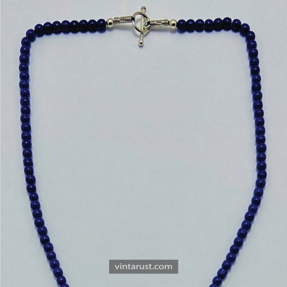 Lapis Lazuli Necklace, Big Stone Pendant Necklace, Gemstone Jewelry - Picture 4 of 11